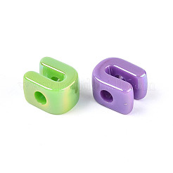 UV Plating Opaque Acrylic European Beads&nbsp;OACR-M027-03U