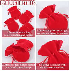 20Pcs 2 Styles Gourd Velvet Drawstring Bags&nbsp;TP-BBC0001-08B