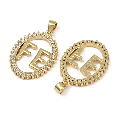 Brass Micro Pave Cubic Zirconia Pendants&nbsp;KK-I358-062G-A