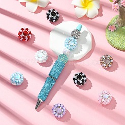 Inlay Glass Polymer Clay Rhinestone Rondelle Beads&nbsp;CLAY-A004-02