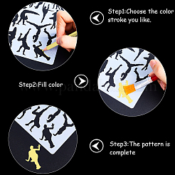 1Pc Dancer Plastic Drawing Stencils&nbsp;DIY-GF0010-01