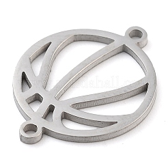 304 Stainless Steel Hollow Sport Ball Connector Charms&nbsp;STAS-M076-11P