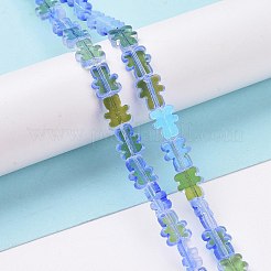Transparent Electroplate Glass Beads Strands&nbsp;GLAA-F122-05A