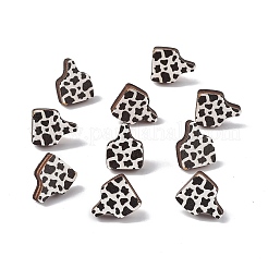 Natural Wood Stud Earrings&nbsp;EJEW-C013-01F