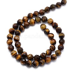 Natural Grade AB Yellow Tiger Eye Round Beads Strands&nbsp;G-O047-10-8mm