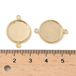 Flat Round Brass Connector Cabochon Settings&nbsp;KK-K414-13A-G