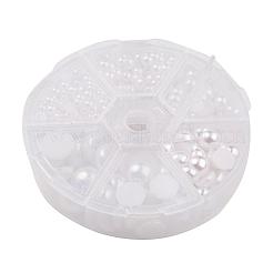 1Box ABS Plastic Imitation Pearl Dome Cabochons&nbsp;SACR-X0002-B