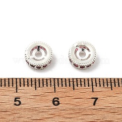 Brass Micro Pave Cubic Zirconia Beads&nbsp;KK-R216-10B-S02