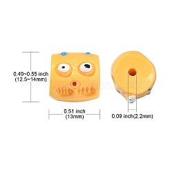 20Pcs Opaque Resin Beads&nbsp;RESI-CJ0002-97