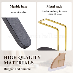 Marble & Iron Paper Towel Holder&nbsp;AJEW-WH0709-568B