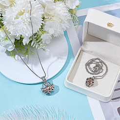 2Pcs 2 Styles Stainless Steel Pendant Urn Ashes Necklaces&nbsp;NJEW-ME0001-10