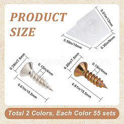 110 Sets 2 Style Plastic Brackets&nbsp;FIND-GF0004-02