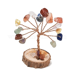 Natural & Synthetic Mixed Gemstone Chips Tree of Life Decorations&nbsp;GG-CBAEDF6-01K