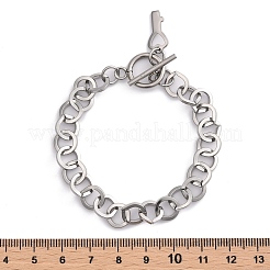 Tarnish Resistant 304 Stainless Steel Cable Chain Bracelets&nbsp;BJEW-P237-08P