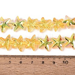 Electroplate Transparent Glass Beads Strands&nbsp;EGLA-Q136-01A-06