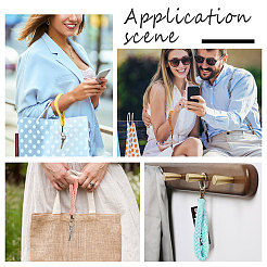 7Pcs 7 Colors Cotton Braided Wristlet Straps&nbsp;KEYC-CP0001-04