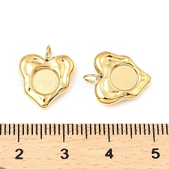 304 Stainless Steel Pendant Cabochon Settings&nbsp;STAS-A089-09G