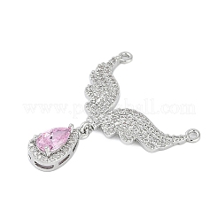 Rack Plating Brass Micro Pave Cubic Zirconia Pendants&nbsp;KK-U035-02P