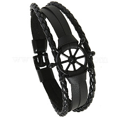 Alloy & PU Leather Bracelets for Women Men&nbsp;FS-WG0FC94-01