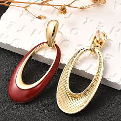 Brass Dangle Stud Earrings&nbsp;EJEW-Q013-04G