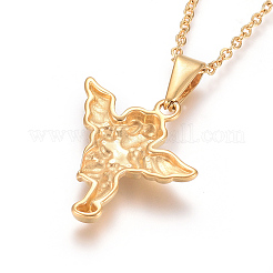 304 Stainless Steel Pendant Necklaces&nbsp;NJEW-F275-36G
