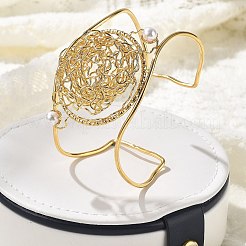 304 Stainless Steel Cuff Bangles for Women&nbsp;BJEW-Z091-04G-01