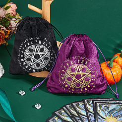 2Pcs 2 Colors Velvet Storage Bags&nbsp;ABAG-FH0001-12