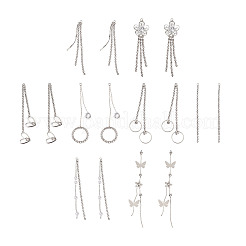 12pcs 6 style Brass Rhinestone Tassel Big Pendants&nbsp;KK-TA0001-08