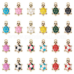 48Pcs 12 Colors Alloy Enamel Pendants&nbsp;PALLOY-TA0002-55G