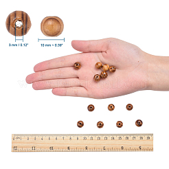 Undyed Natural Wood Beads&nbsp;X-TB611Y-10mm-LF