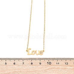 201 Stainless Steel Pendant Necklace for Women&nbsp;NJEW-F335-02G-07