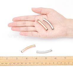2Pcs 2 Styles 304 Stainless Steel Tube Beads&nbsp;STAS-UN0020-72