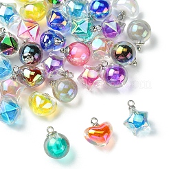 32Pcs 4 Styles AB Color Resin  Pendants&nbsp;RESI-FS0001-84