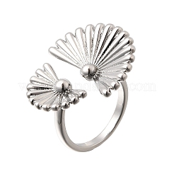 Brass Cuff Open Rings for Women&nbsp;RJEW-F215-08P