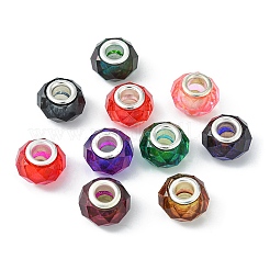 70Pcs 10 Colors Transparent Resin European Beads&nbsp;RPDL-YW0001-05