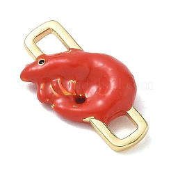 Brass Enamel Connector Charm&nbsp;KK-CBA4231-01C-G