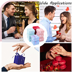 24Pcs 4 Colors Valentines Day Presents Packages Cardboard Ring Boxes&nbsp;CBOX-SP0001-02