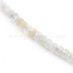 Rondelle Natural Morganite Beaded Necklaces&nbsp;NJEW-JN03404-01