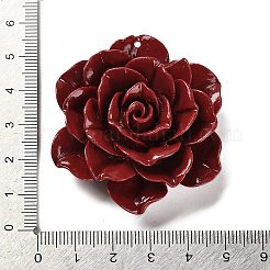 Synthetic Shell Dyed Carved Flower Connector Charms&nbsp;CORA-D034-01B