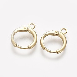 Brass Huggie Hoop Earring Findings&nbsp;KK-L179-04-A