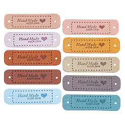 80Pcs 10 Colors PU Leather Label Tags&nbsp;DIY-NB0005-60