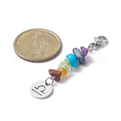 Chakra Theme Natural Gemstone Chips Decorations&nbsp;HJEW-JM01003