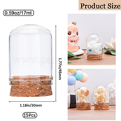 Clear Glass Dome Cover&nbsp;AJEW-CP0005-90E