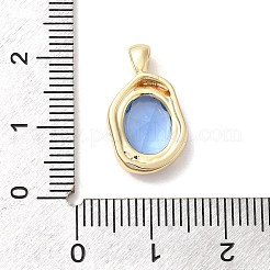 Golden Brass Micro Pave Cubic Zirconia Pendants&nbsp;KK-U031-02G-05