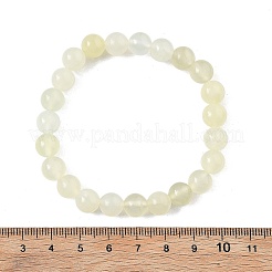 Natural New Jade Beaded Stretch Bracelets&nbsp;BJEW-Q692-44-8mm