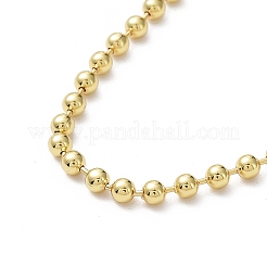 Rack Plating Brass Ball Chain Bracelets for Women&nbsp;BJEW-G676-01A-G