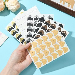 12Pcs 6 Styles Retro Hot Stamping Paper Photo Corner Self-Adhesive Stickers&nbsp;AJEW-CJ0001-53