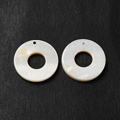 Natural White Shell Ring Charm&nbsp;SHEL-C004-01