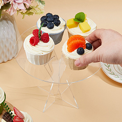 Acrylic Round Dessert Display Easels&nbsp;ODIS-WH0079-009