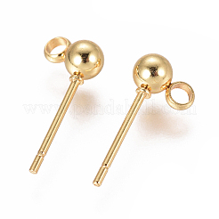 304 Stainless Steel Ear Stud Components&nbsp;STAS-F227-18B-G